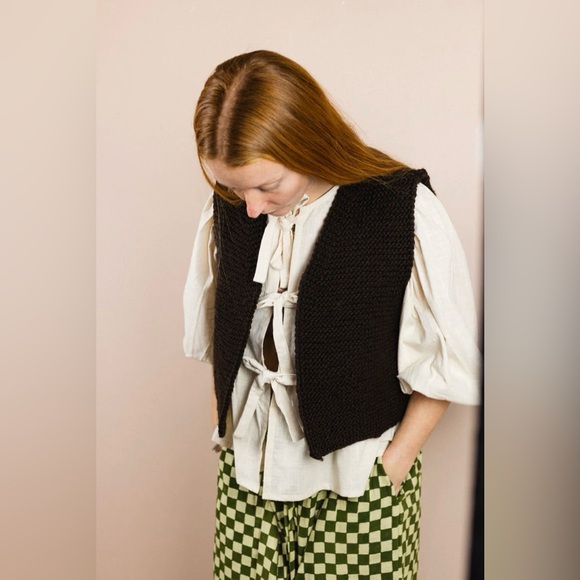 Banjaara Tie Front Blouse - Wild Oat - Picture 3 of 4